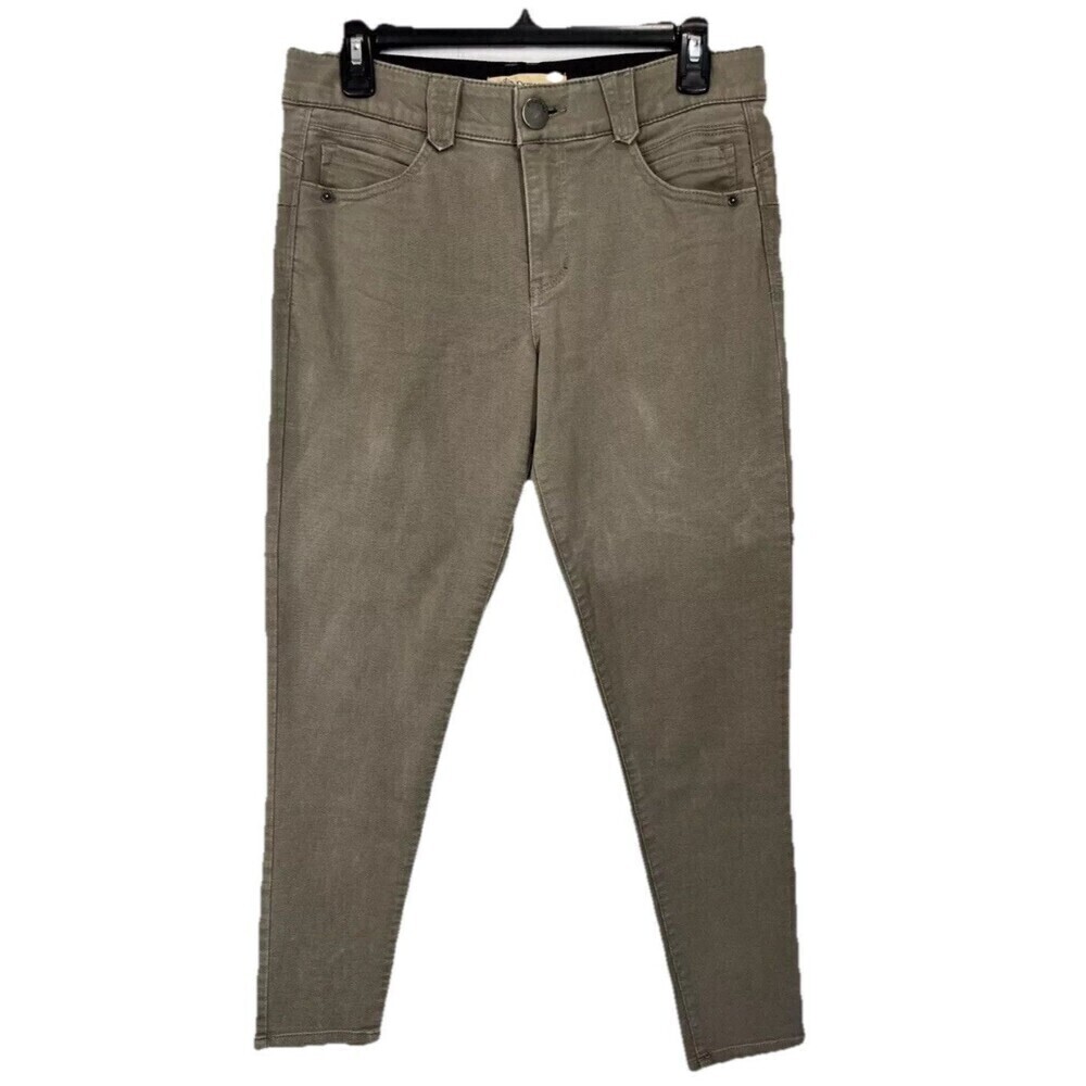 Democracy Ab Solution Jeans Womens 8 (31x26.5) Tan Tummy Control Skinny Ankle